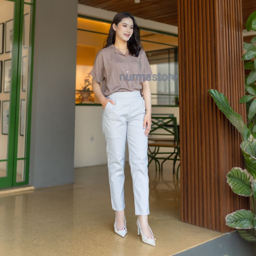 BEST SELLER CELANA TWILL STRETCH WANITA CELANA KANTOR WANITA