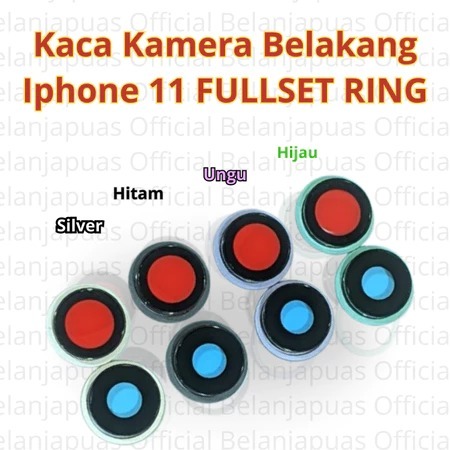 Kaca Kamera Iphone 11 Dengan Ring Lensa Kaca Kamera Belakang Iphone 11 Fullset Ori with ring