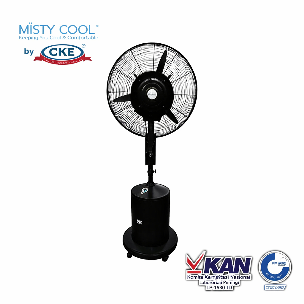 MISTYCOOL Spray Fan Misty Cool 230W Kipas Kabut Kipas Angin Embun Kipas Berdiri