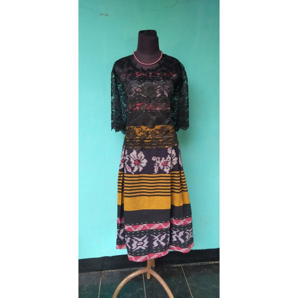 Dress Tenun Kombinasi