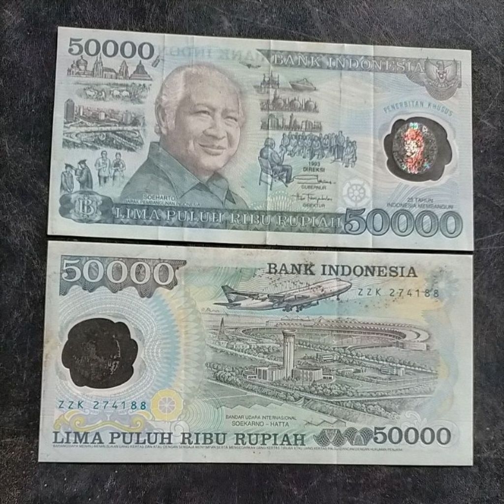 uang 50000 Suharto 1993