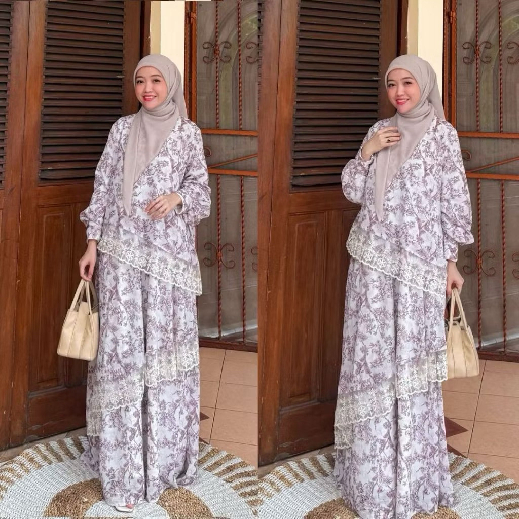 Joley Cloth - Hafizah Dress Outfit Kondangan Elegant Simple Mewah Kekinian Allsize Gamis Pesta Musli