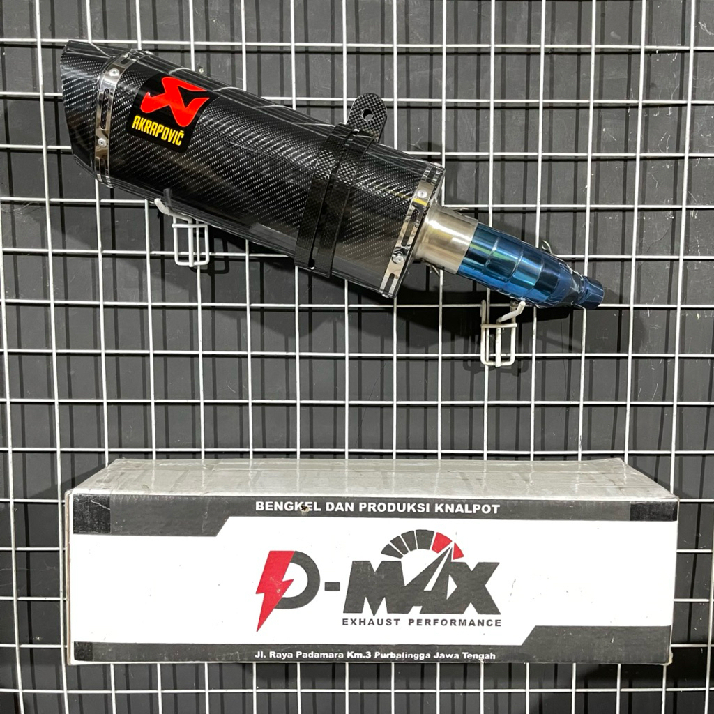 SlipOn Knalpot Ninja 250SL Mono AKRAPOVIC Klem Carbon Kevlar PNP