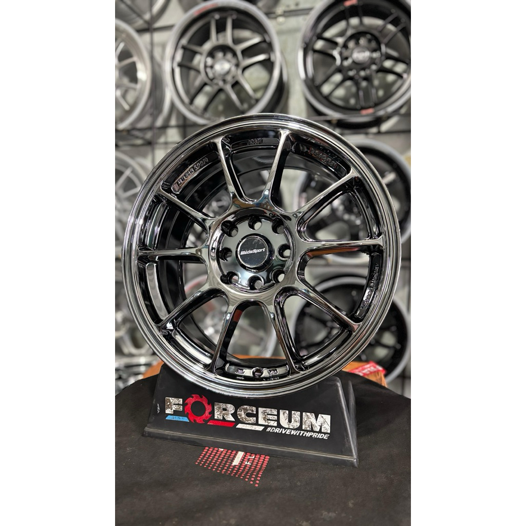 velg mobil wedsport tc105 r16 black chrome lebar 7 et42 kondisi baru