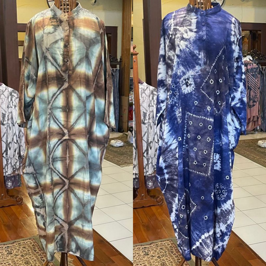 Lila Kaftan by Dian Pelangi LIMITED Busana Homey Muslim Daily Gamis Tiedye Casual Formal Wanita Cant