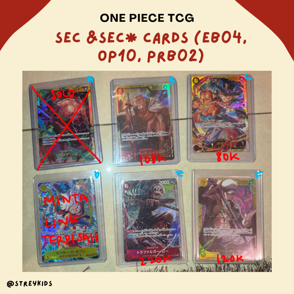 One Piece- SEC and SEC* Cards (EB04, OP10, PRB02)