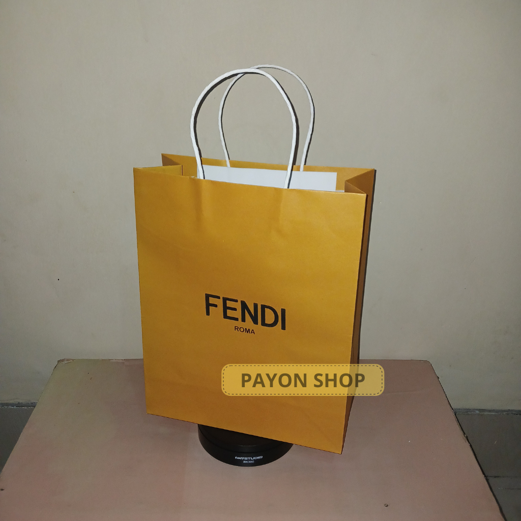 Paper bag Fendi medium tas kado hadiah hampers