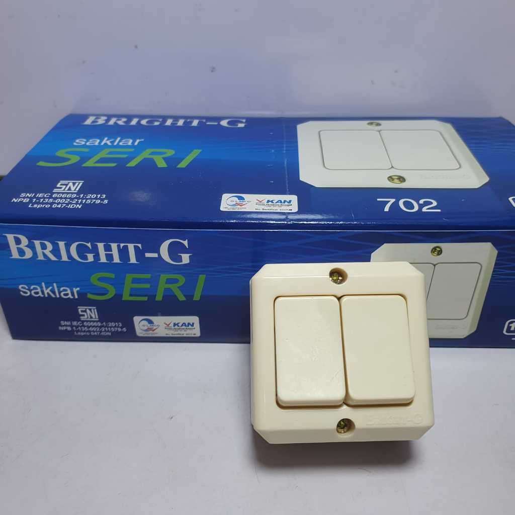 BRIGHT G SAKLAR SERI OB / SAKLAR DOUBLE OUTBOW BRIGHT-G SNI  / SAKLAR TEMPEL SNI