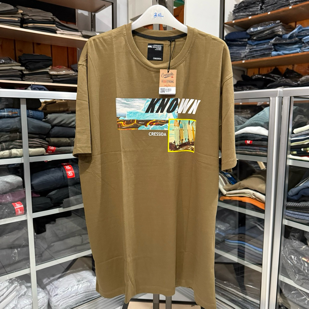 Cressida Kaos Jumbo Big Size Pria | T-Shirt | Kaos Jumbo Pria Lengan Pendek