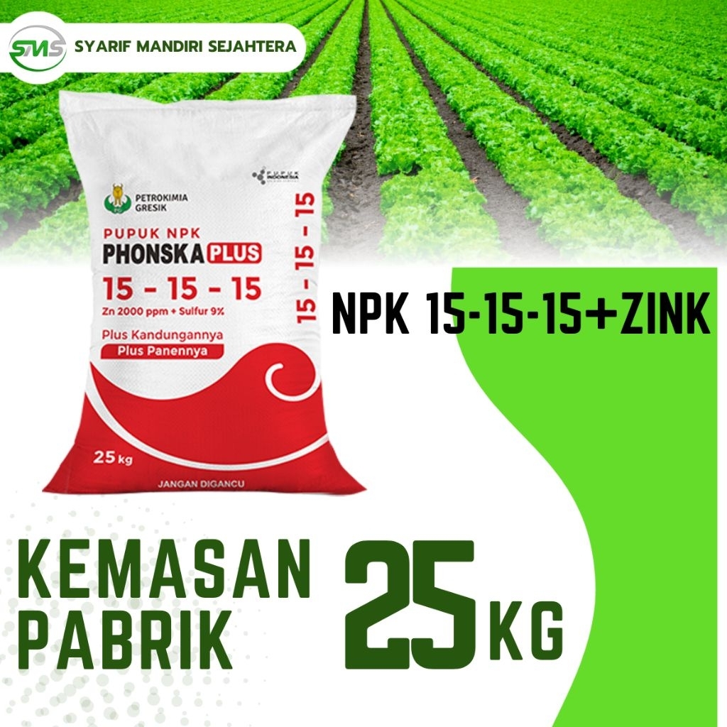 Pupuk NPK Phonska Plus 25kg - Diperkaya Sulfur & Zinc untuk Pertumbuhan Tanaman Optimal