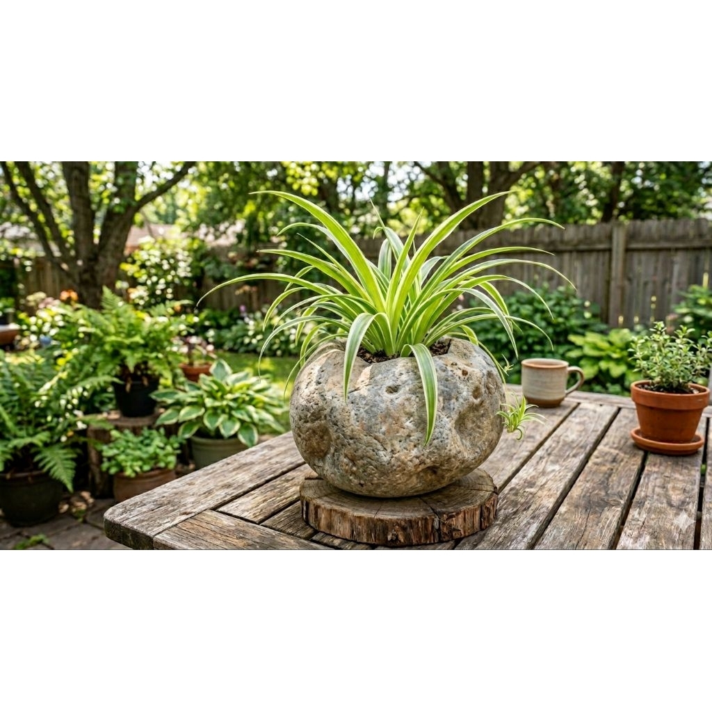 Pot Bunga Batu Alam/Batu kali Estetik