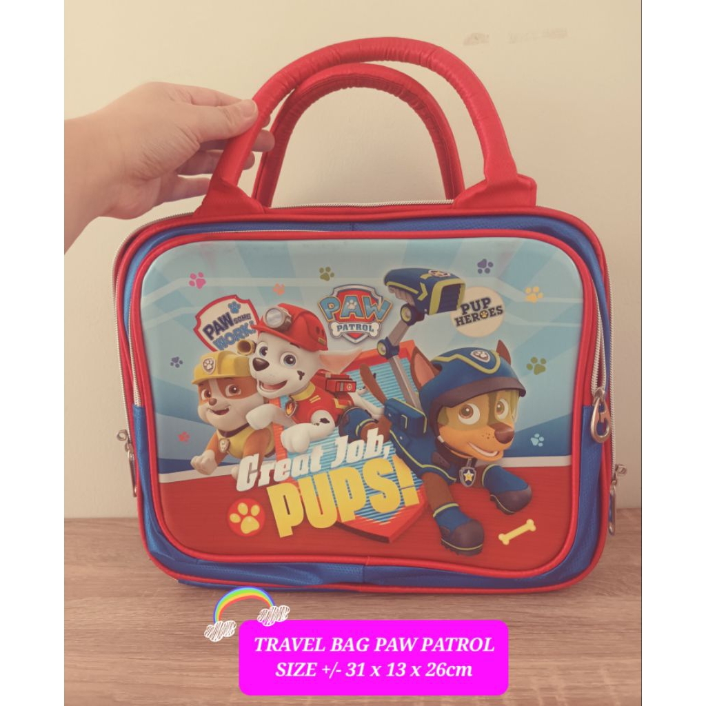 travel bag karakter paw patrol tas travel karakter chase paw patrol hand bag karakter paw patrol tas