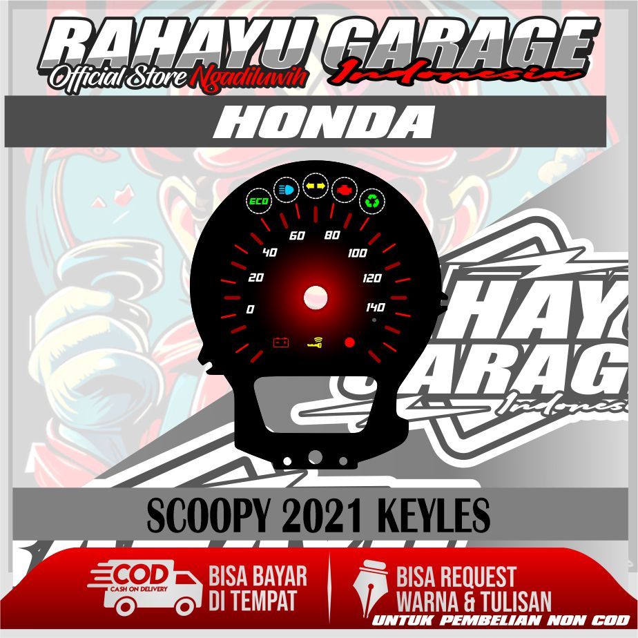 PAPAN SPEEDOMETER CUSTOM HONDA SCOOPY 2021-2023 KEYLEES