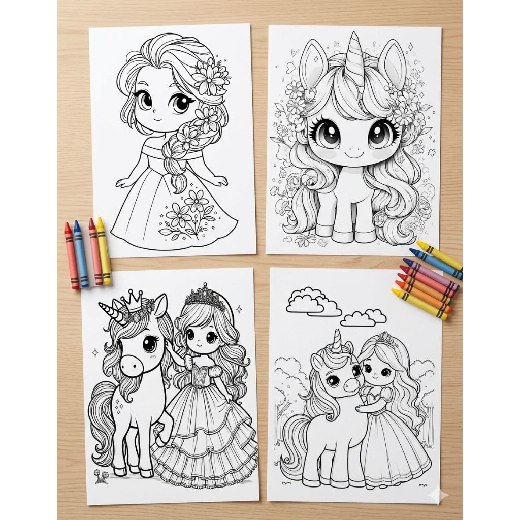 Gambar mewarnai unicorn kudaponi little pony