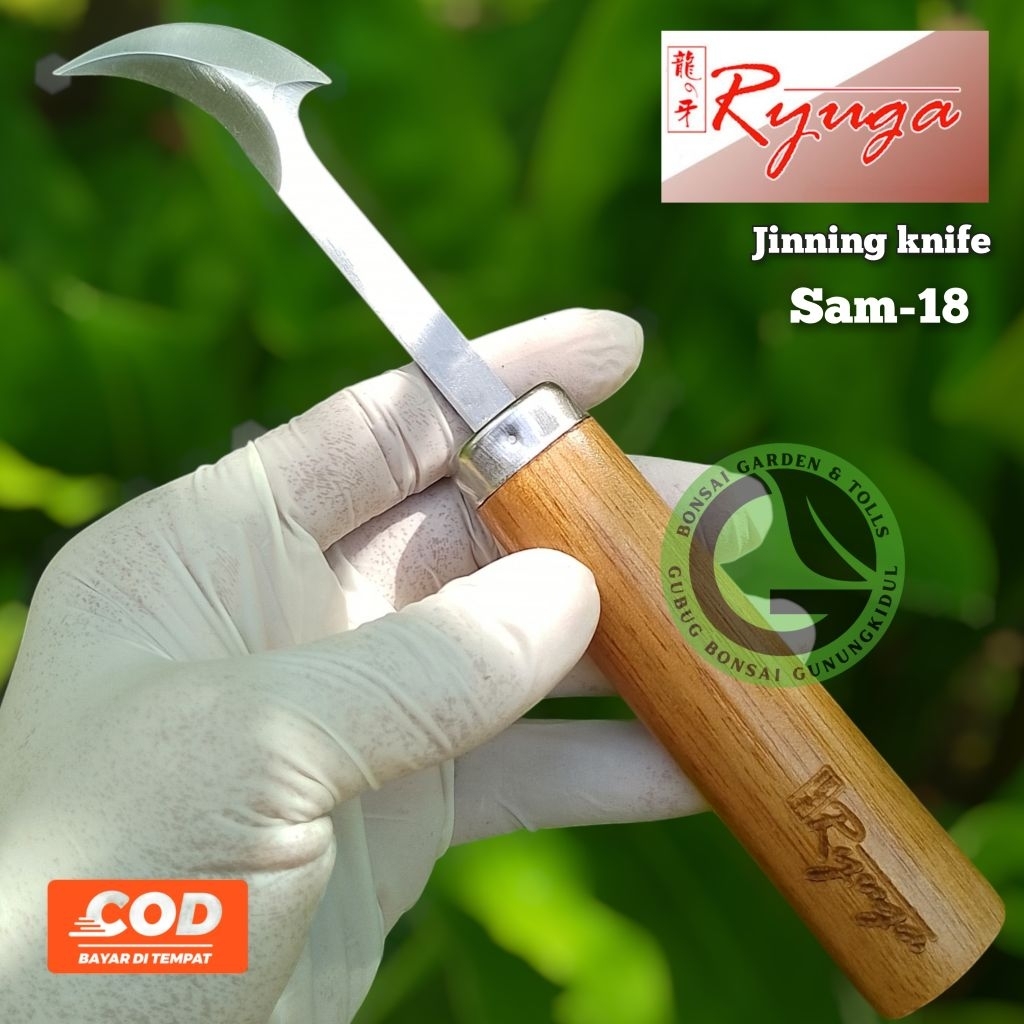 Alat bonsai RYUGA JINNING KNIFE SAM-18 , pisau raut carving bonsai