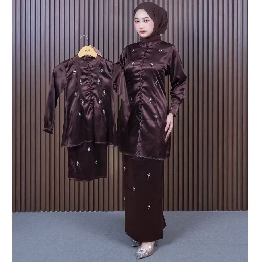 Yura Set Kurung Melayu Couple Mom and Kids Premium  | neww collection kurung melayu couple | Eid Edi