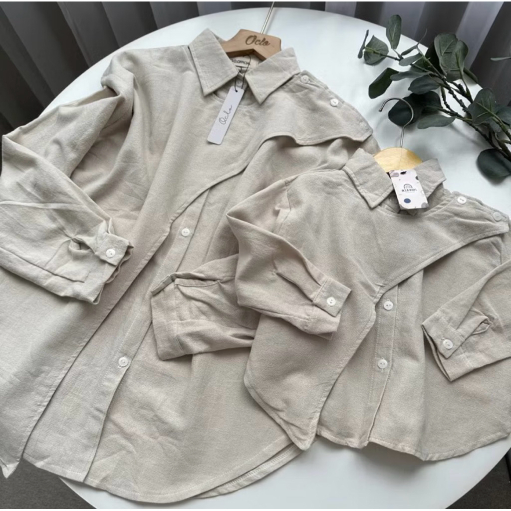 Preloved Kemeja Mom Kids by Oclo (Harga termasuk 2 baju)