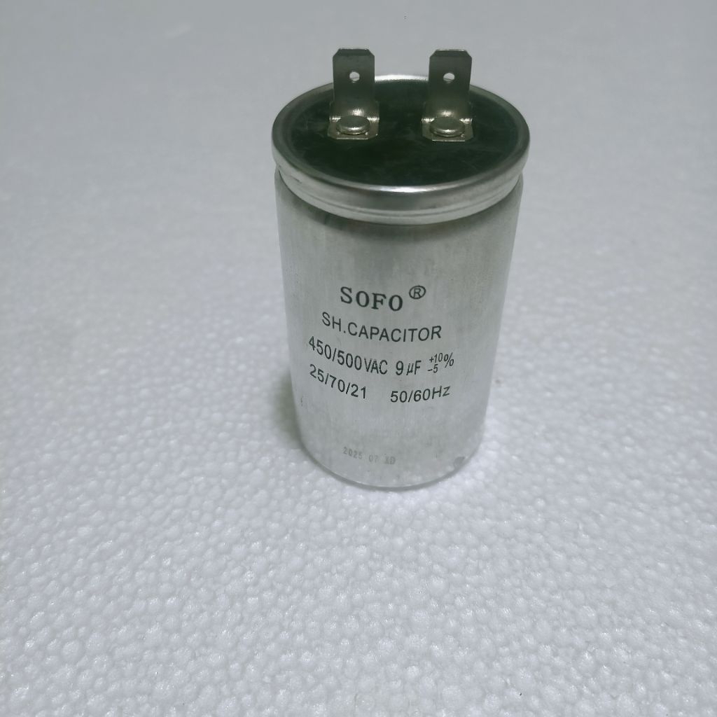 CAPASITOR  MESIN CUCI 1 TABUNG 9uf