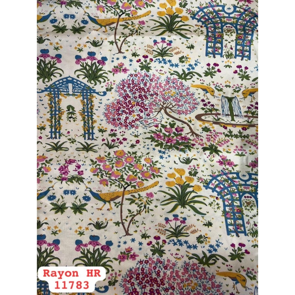 [ Harga 0.5"Meter ]_Kain Katun Rayon Motif Viscose Premium import Terbaru Grade A/Kain Rayon premium