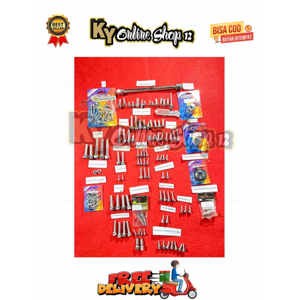 BAUT FULL 1 MOTOR STYLO VARIO 160 150 CBS NEW TAHUN 2018 - 2026 CVT KALIPER DEPAN BELAKANG SHOCK HAN