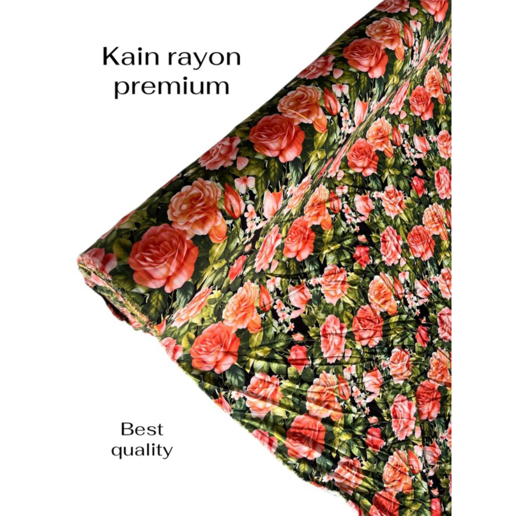 ( 0.5" Meter ) _Kain Katun Rayon Viscose Premium/Kain Rayon Premium/Kain Katun Rayon viscose Premium