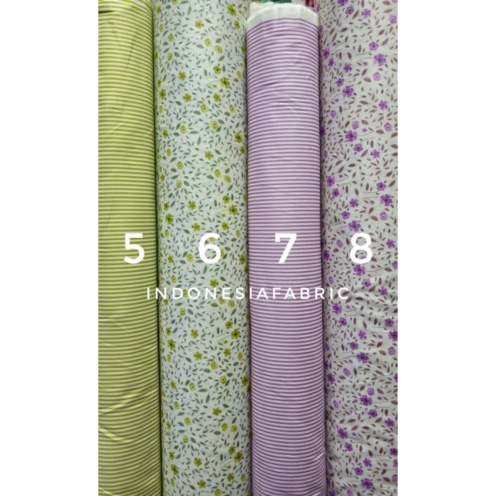 Kain Katun Jepang motif KJ511 tokai senko japan cotton ori bahan gamis tunik mukena daster piyama ke