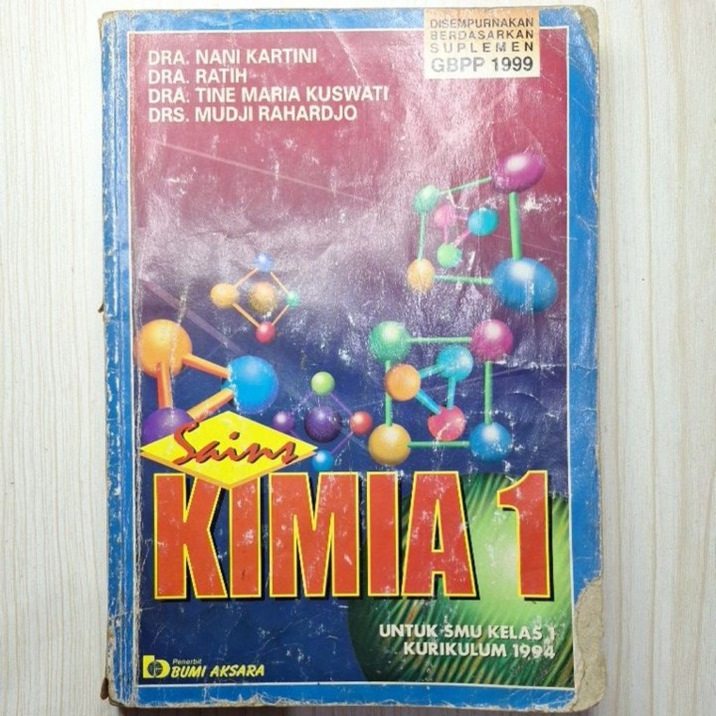 Buku Sains Kimia Untuk SMA/SMU Kelas 1 Berstandar Kurikulum 1994 Penerbit Bumi Aksara