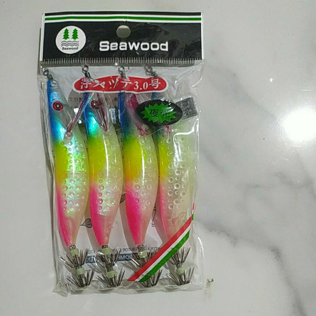 ISI 4 UMPAN PANCING CUMI SIZE 3.0 UDANG UDANGAN SEAFOOD POWER HOOK SAMKO EGI EBI PELANGI