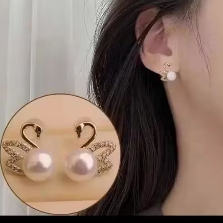 Giwang Mutiara Asli Angsa Swan Termurah Anting Mutiara Lombok Korean Style Anting Viral