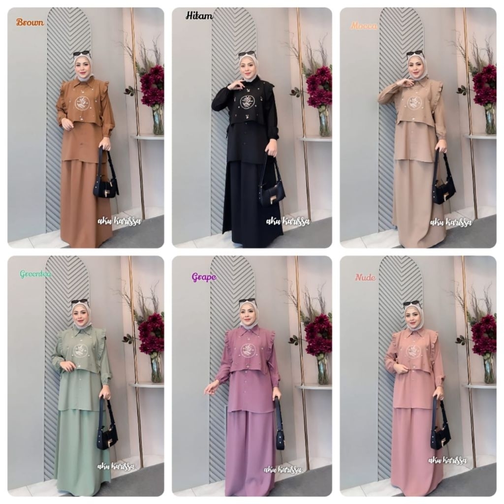 SETELAN ROK WANITA ROMPI TERBARU BY AKU KARISSA