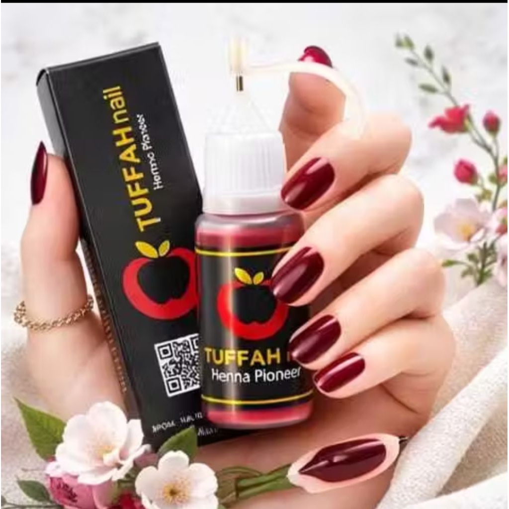 Tuffah Nail Henna botol Kaca botol jarum