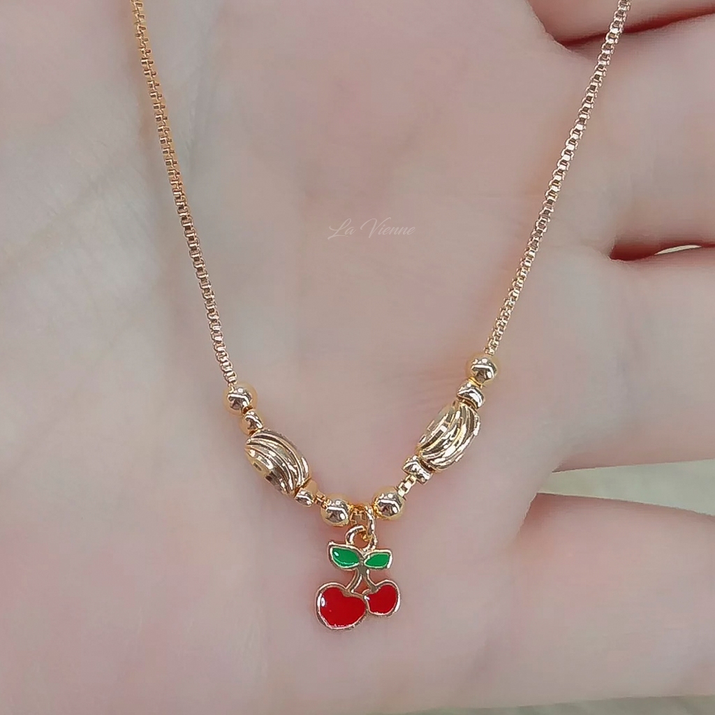 La Vienne - Cherrie  - Aksesoris Perhiasan Kalung Anak Titanium Wanita Anti Karat