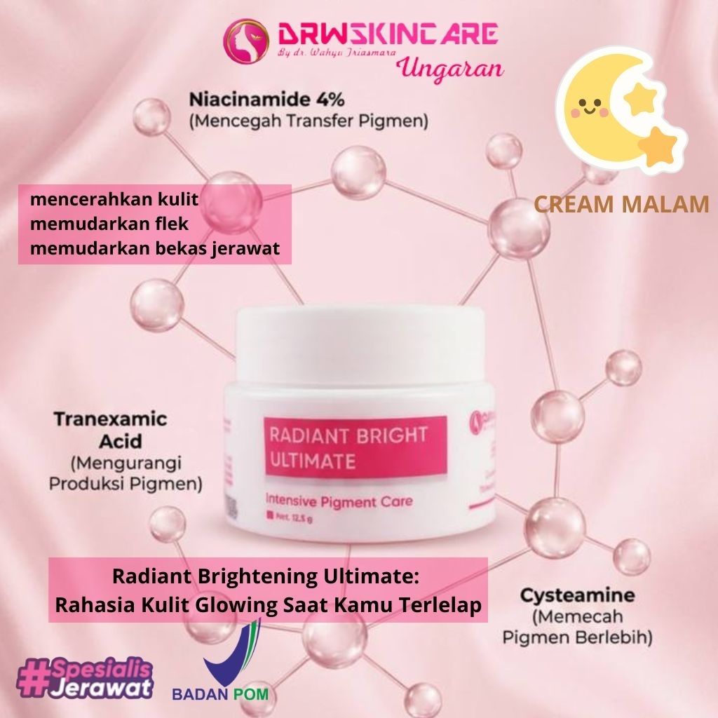 DRW Skincare Official Store - Cream Malam Radiant Brightening & Acne Original