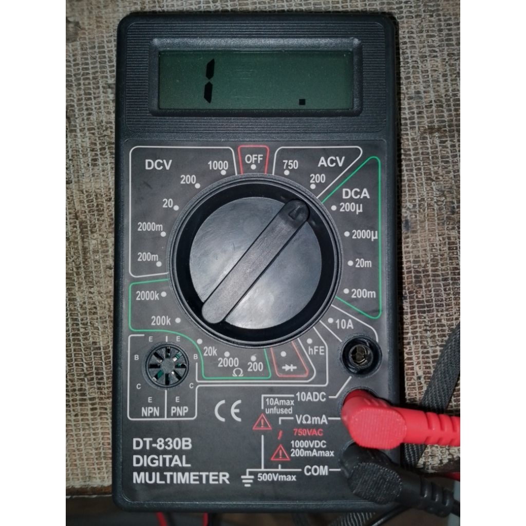 Avometer Multitester Multimeter DT-830B (Rusak)