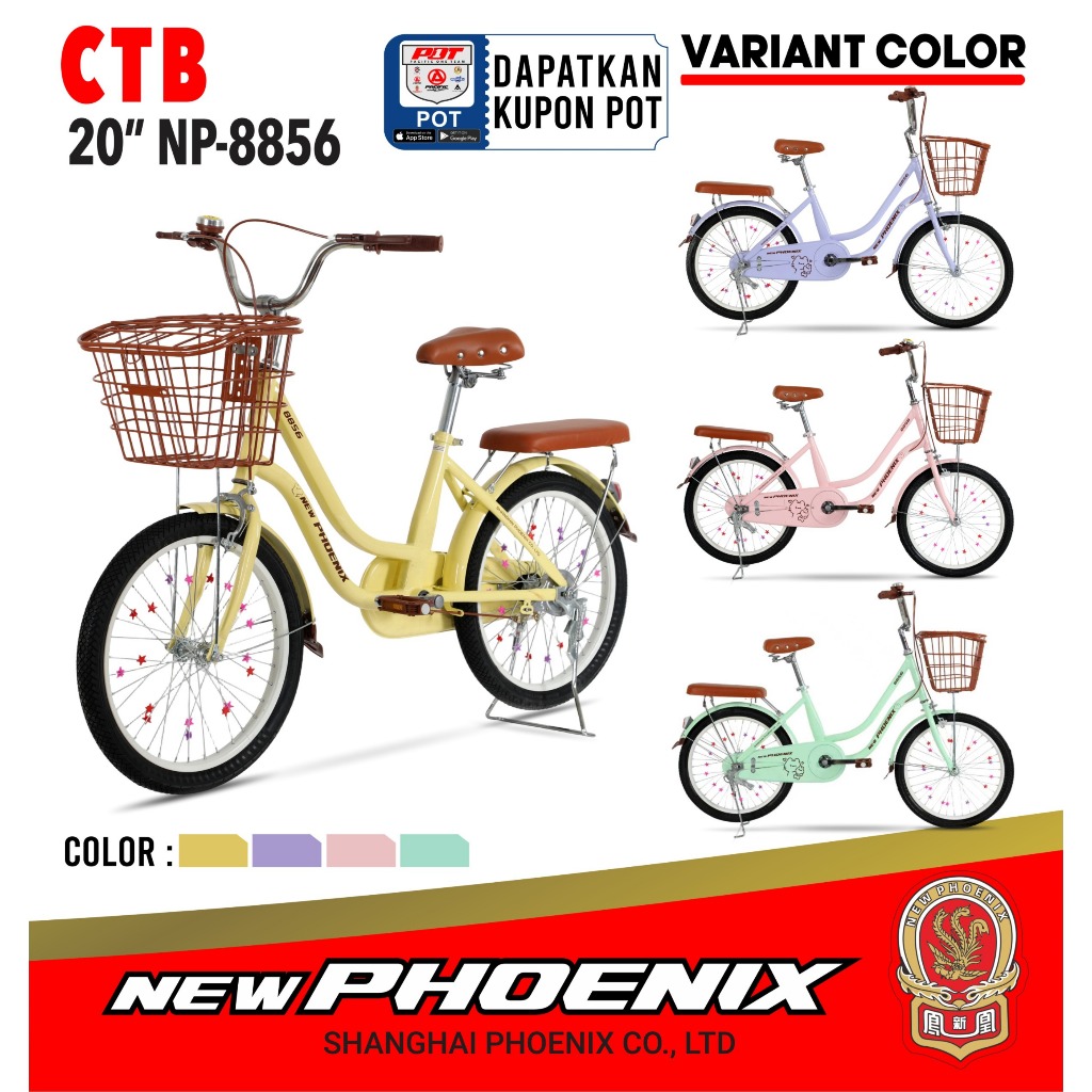 Sepeda Keranjang Anak Phoenix 20 Inch CTB NP8856 - City Bike Mini Phoenix Original