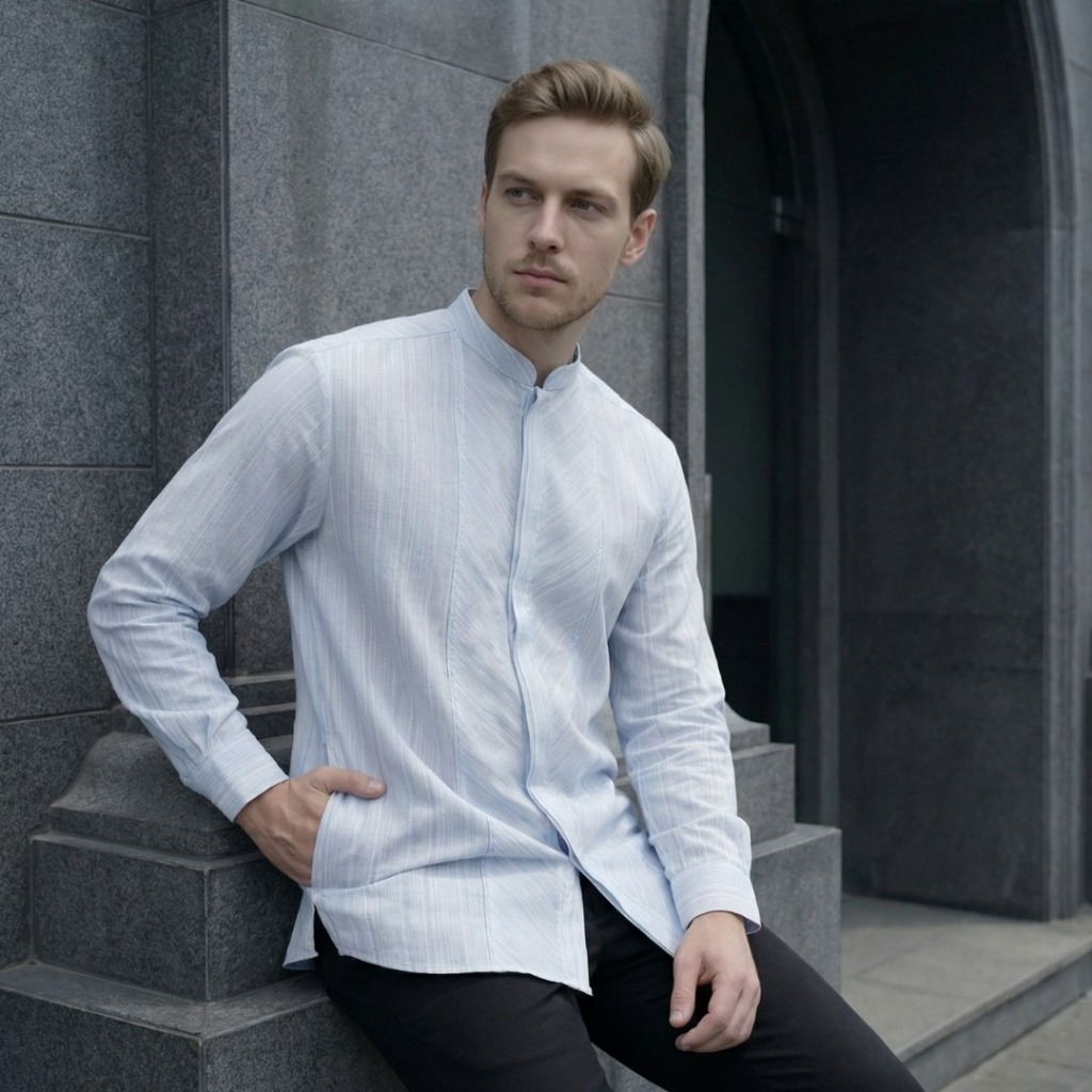 Shafira - Garva Menswear | Baju Koko Atasan Tangan Panjang Pria