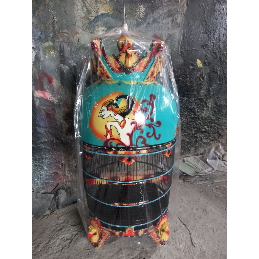 Sangkar Perkutut Merak Semi (Motif Wayang Matahari)