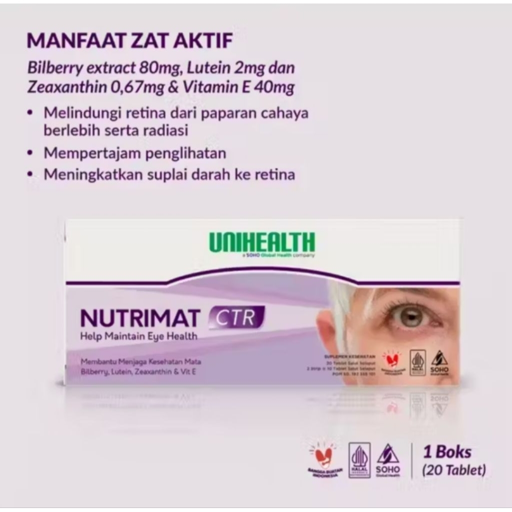 MATA TETAP JERNIH SAAT TAMBAH USIA NUTRIMAT CTR UNIHEALTH