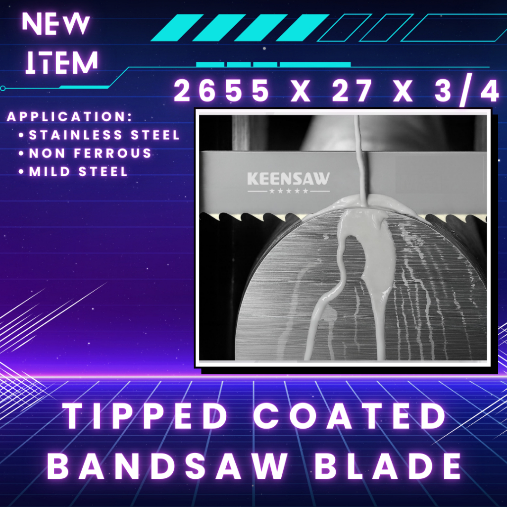 KEENSAW M42 Coating bimetal Bandsaw Blade setara dengan M51 KEENSAW 2655 x 27 gergaji pita potong be