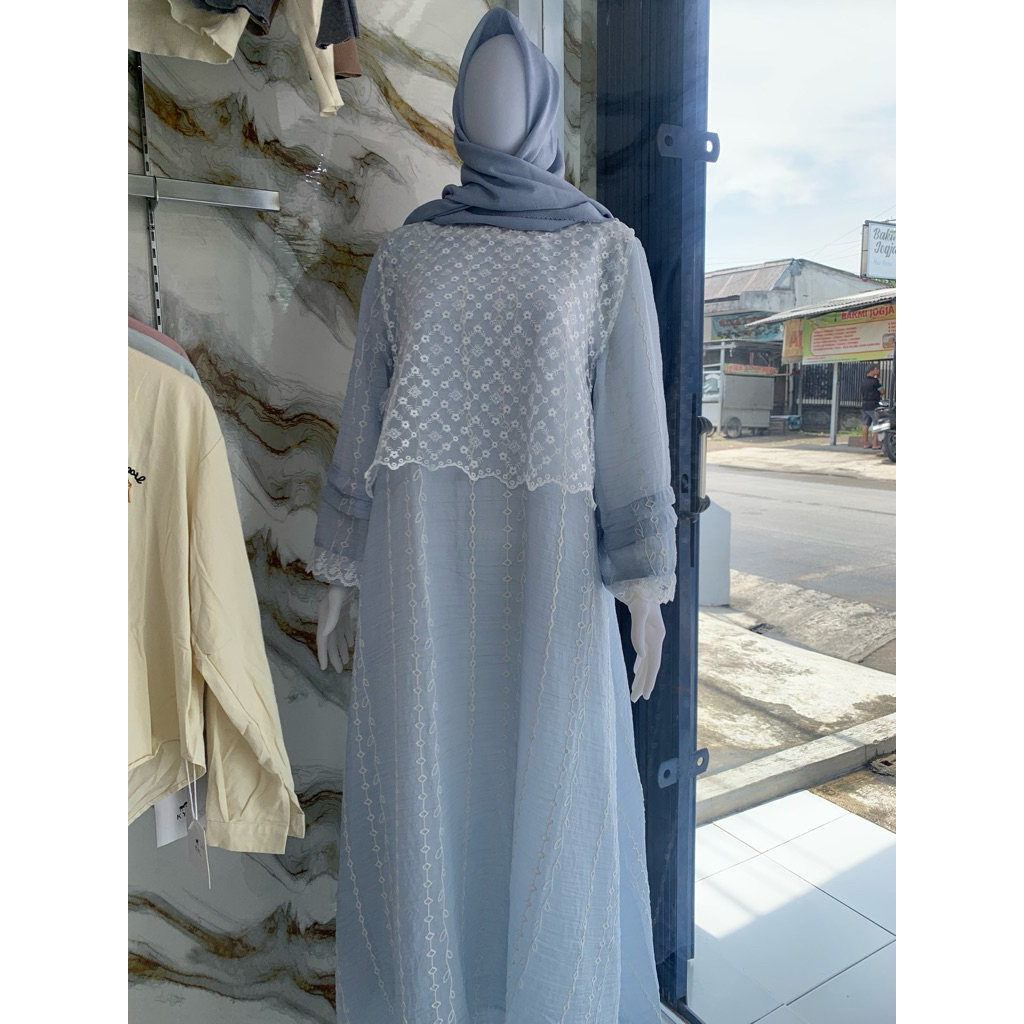 Gamis Outer Tile Bordir / Gamis
