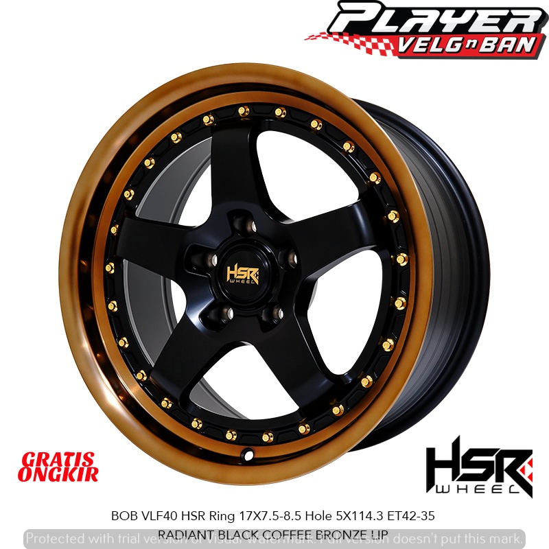 VELG MOBIL CELONG  RING 17 MODEL HSR BOB UNTUK MOBIL CAMRY SERENA JUKE S-CROSS