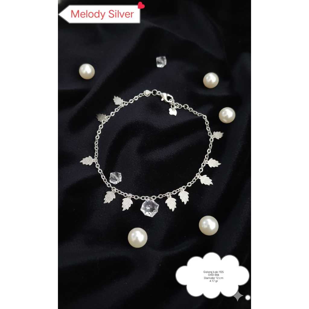 READYSTOCK Gelang Kaki Dewasa Perak 925 Perhiasan Gelang Kaki Dewasa Perak 925 Kode GK 004