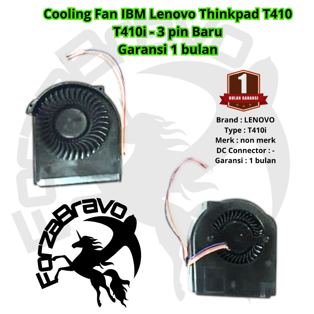 Cooling Fan IBM Lenovo Thinkpad T410 T410i - 3 Pin Kompatibel dengan Model T410 T410i Part Number 45