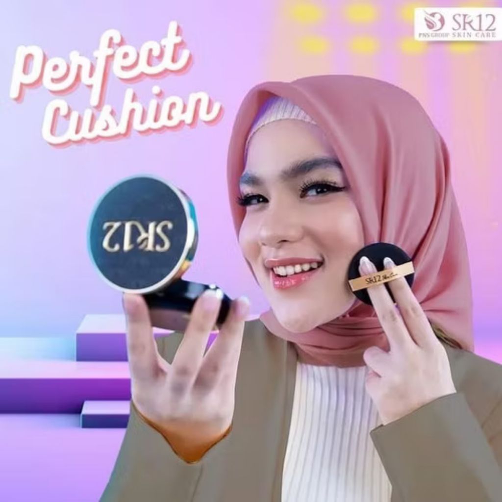 Perfect Cushion SR12 Bedak Cair Matte Foundation Glowing Tahan Lama