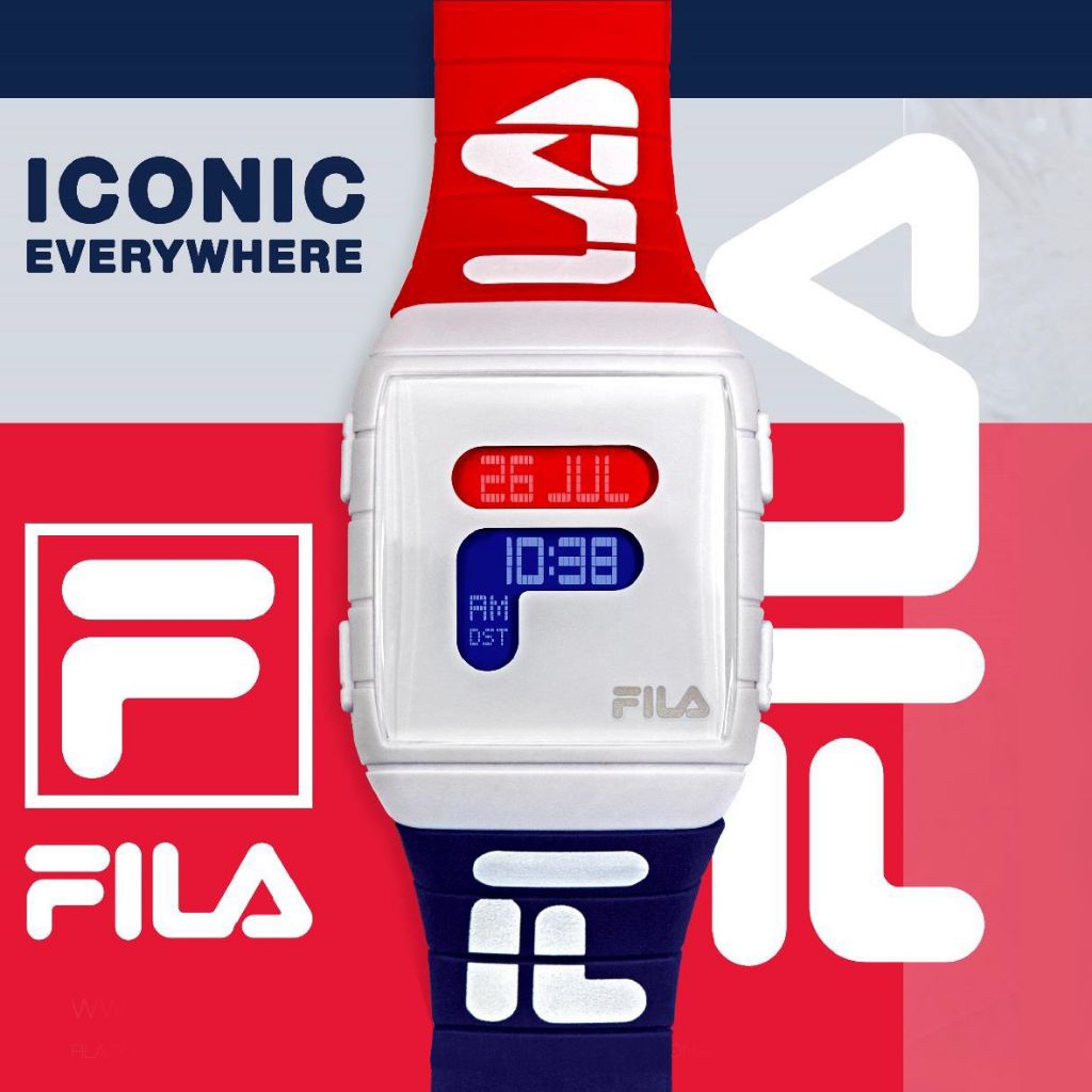 jam tangan casual digital pria/wanita  FILA 38-105-005 anti air, garansi resmi original