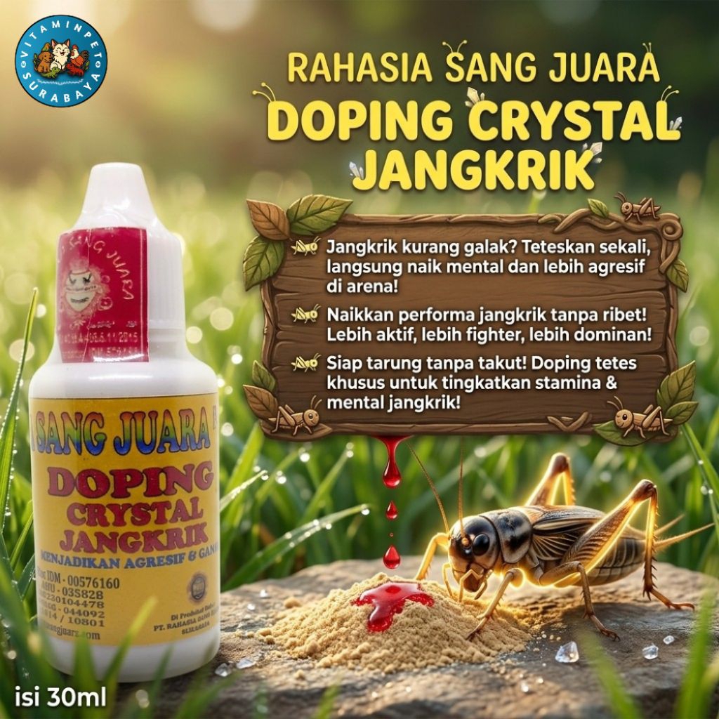 Doping jangkrik aduan 30ml - rahasia sang juara