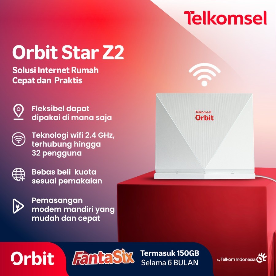 Modem Orbit Z2 Wifi Hotspot Termurah Original Kualitas Terbaik (Free 25GB/30 Hari untuk 6 Bulan)