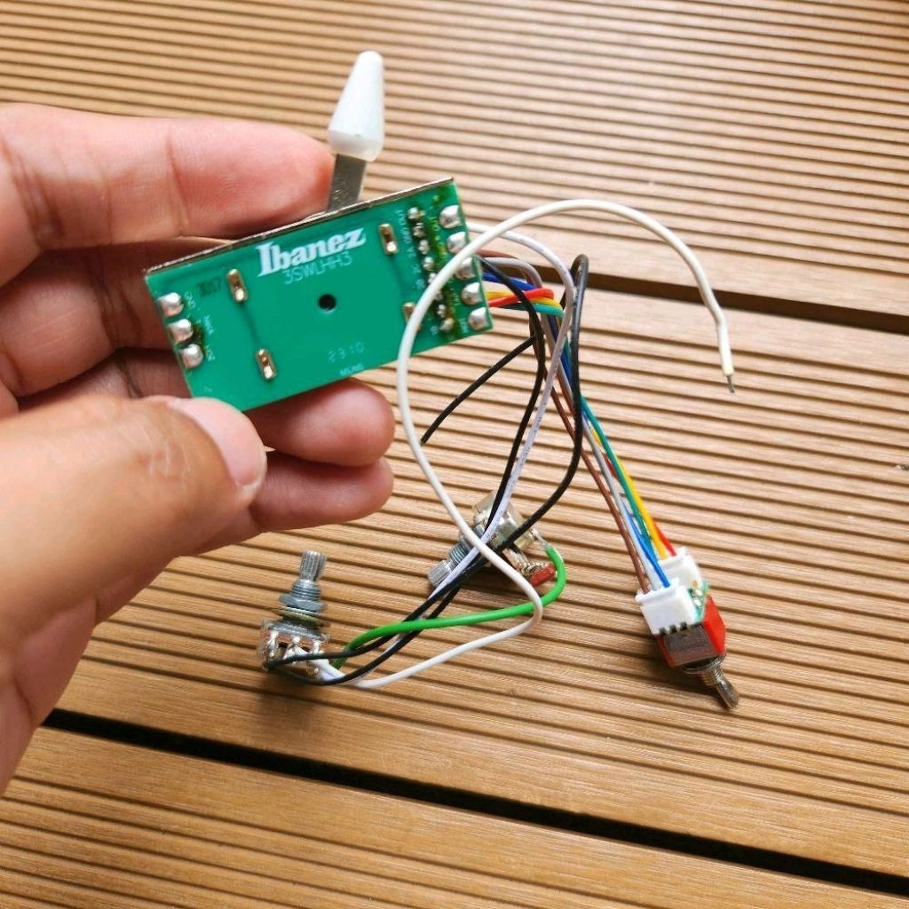 Pre Wiring Gitar Ibanez HH 3 Way 1 Volume 1 Tone With Switch Coil Tap