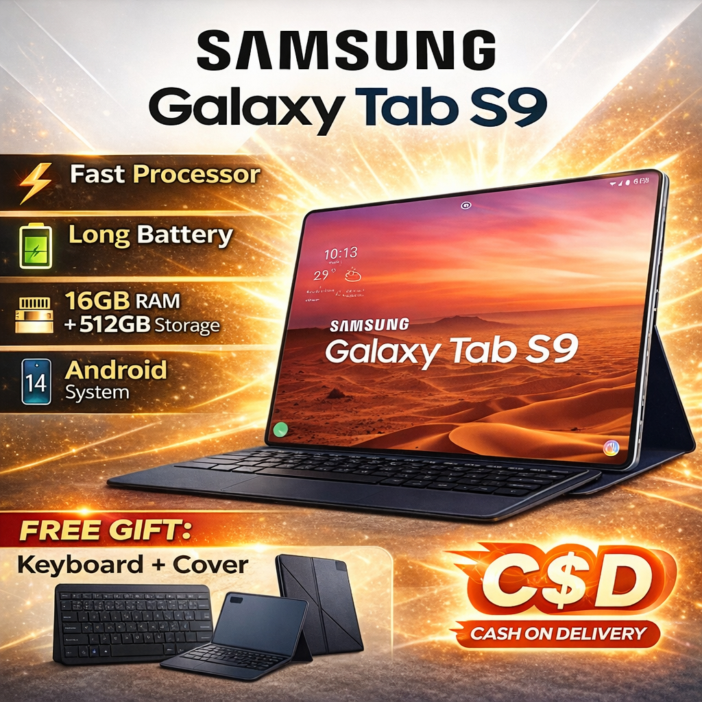 [Baru]Samsung Galaxy S9 Tab 11 Inch 2026 | 5G/4G LTE | 16GB RAM 512GB ROM | Dual SIM | Android Table