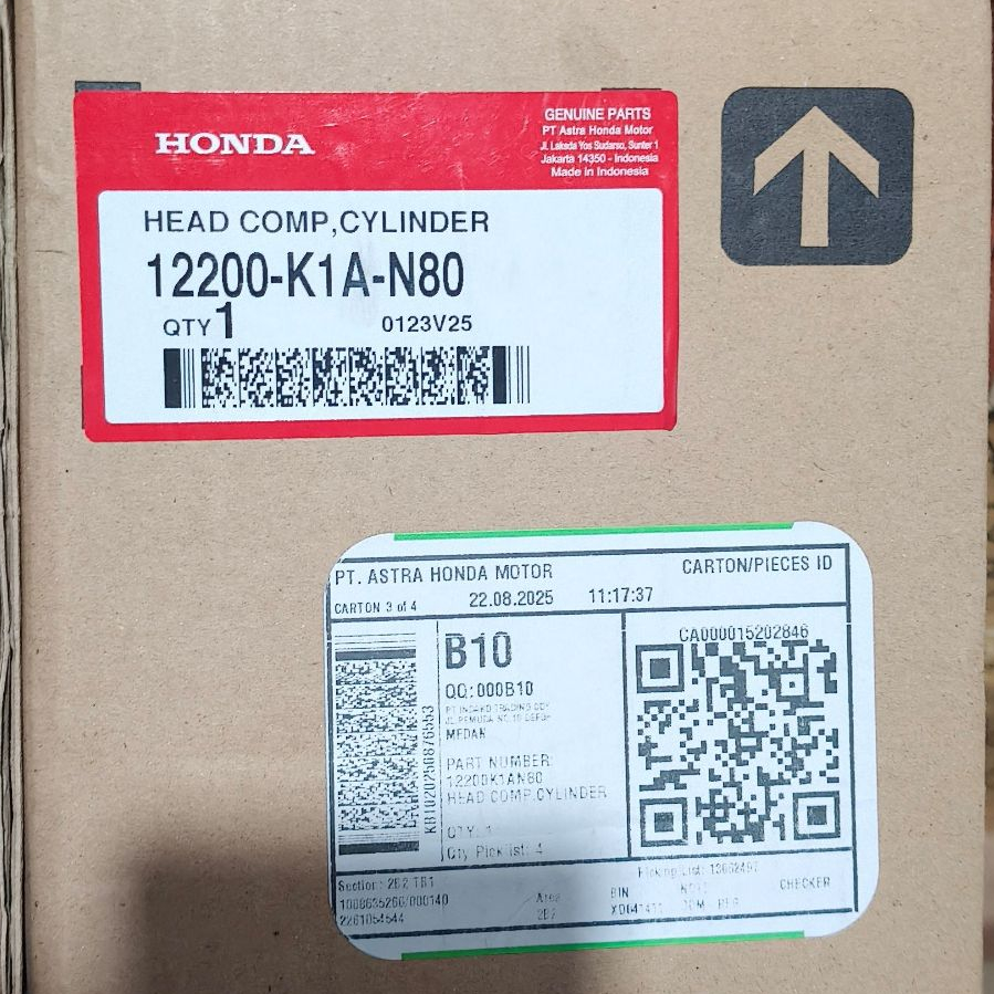 12200K1AN80 Blok Head, Cylinder Head Honda BeAT K1AL 12200-K1A-N80